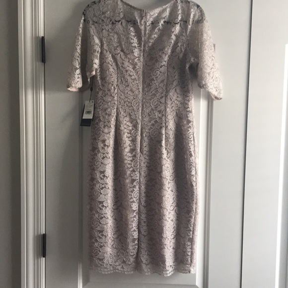 NWT Adrianna Papell icy lilac lace short dress 8 - Picture 4 of 7